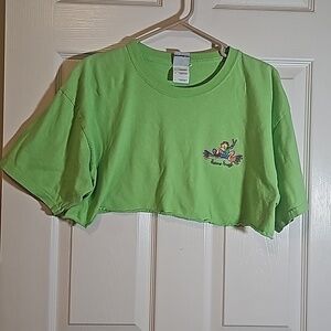 Vintage Y2K Peace Frogs Cutoff T-shirt Size L